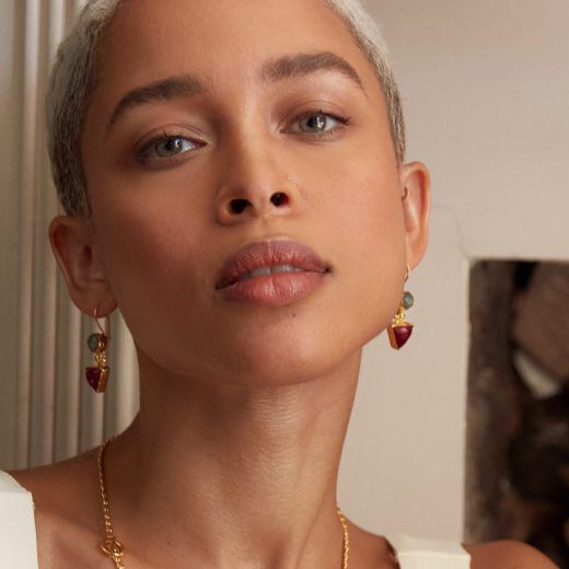 Ruby and labradorite earrings by Ottoman Hands&nbsp;